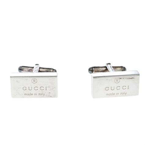 gucci silver cuff|farfetch gucci cufflinks.